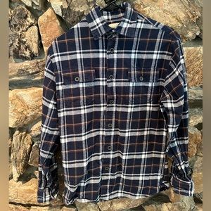 JACHS flannel button front long sleeve shirt